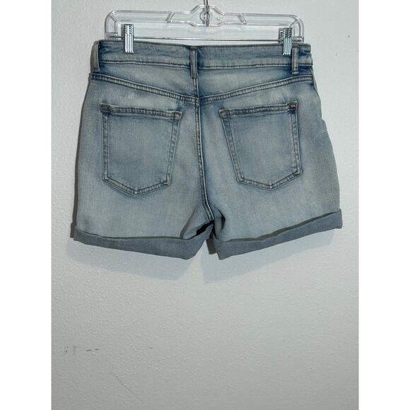 Edgely Women's Ripped Light Blue Jean Shorts Size 8 - Picture 2 of 2